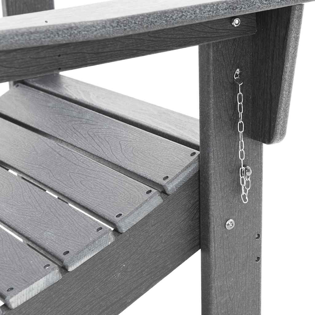 Scaune Adirondack pliabile  2 buc gri deschis 74.5x80.5x90 cm HDPE GartenMobel Dekor