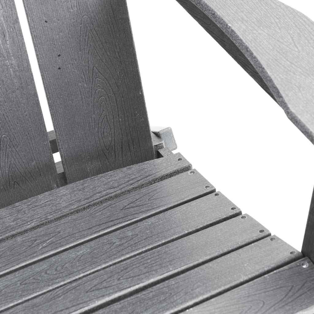 Scaune Adirondack pliabile  2 buc gri deschis 74.5x80.5x90 cm HDPE GartenMobel Dekor