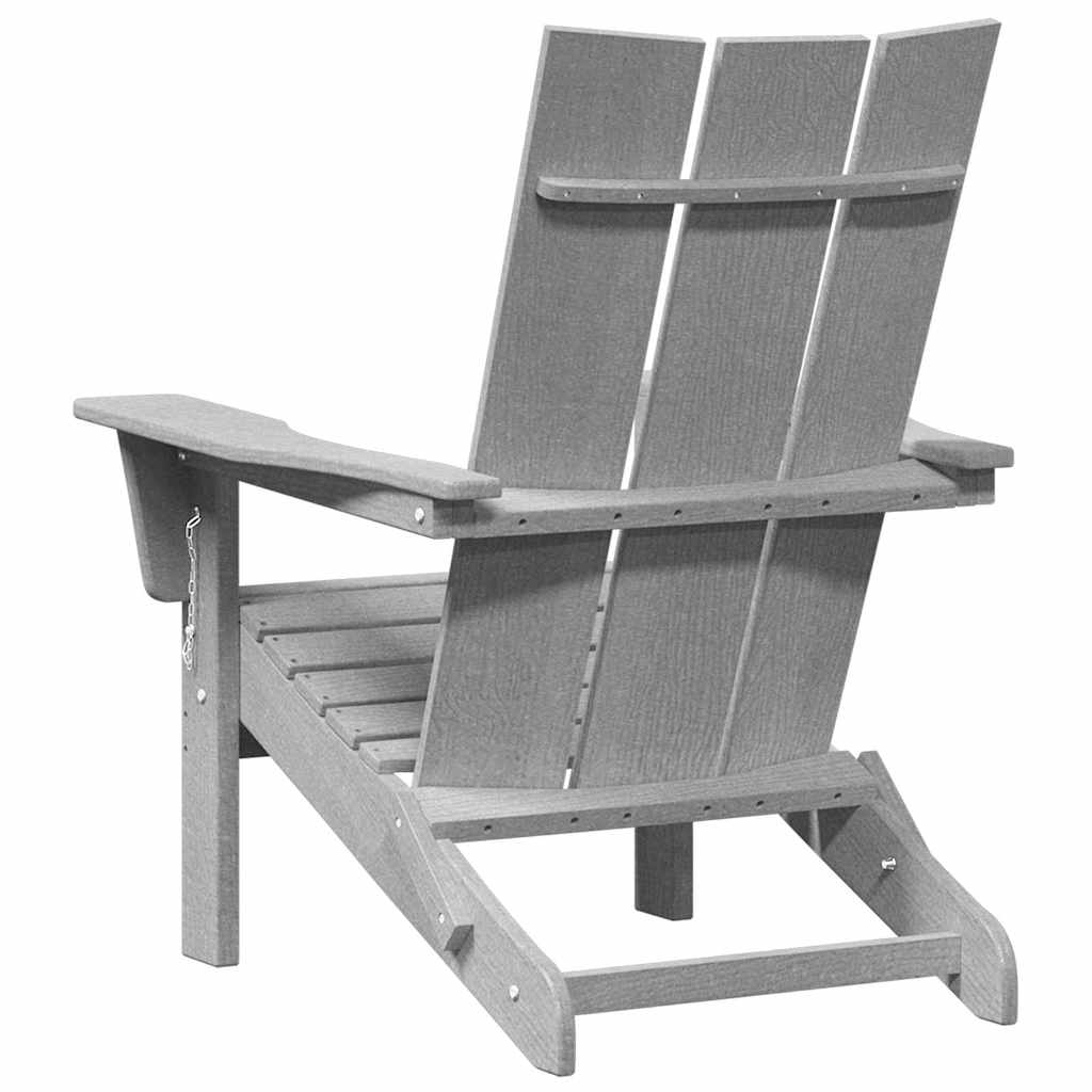 Scaune Adirondack pliabile  2 buc gri deschis 74.5x80.5x90 cm HDPE GartenMobel Dekor
