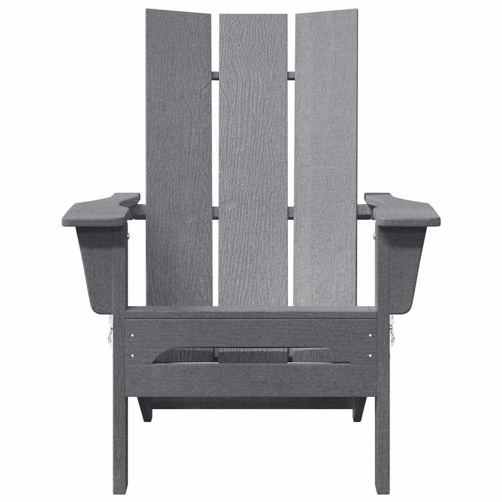 Scaune Adirondack pliabile  2 buc gri deschis 74.5x80.5x90 cm HDPE GartenMobel Dekor