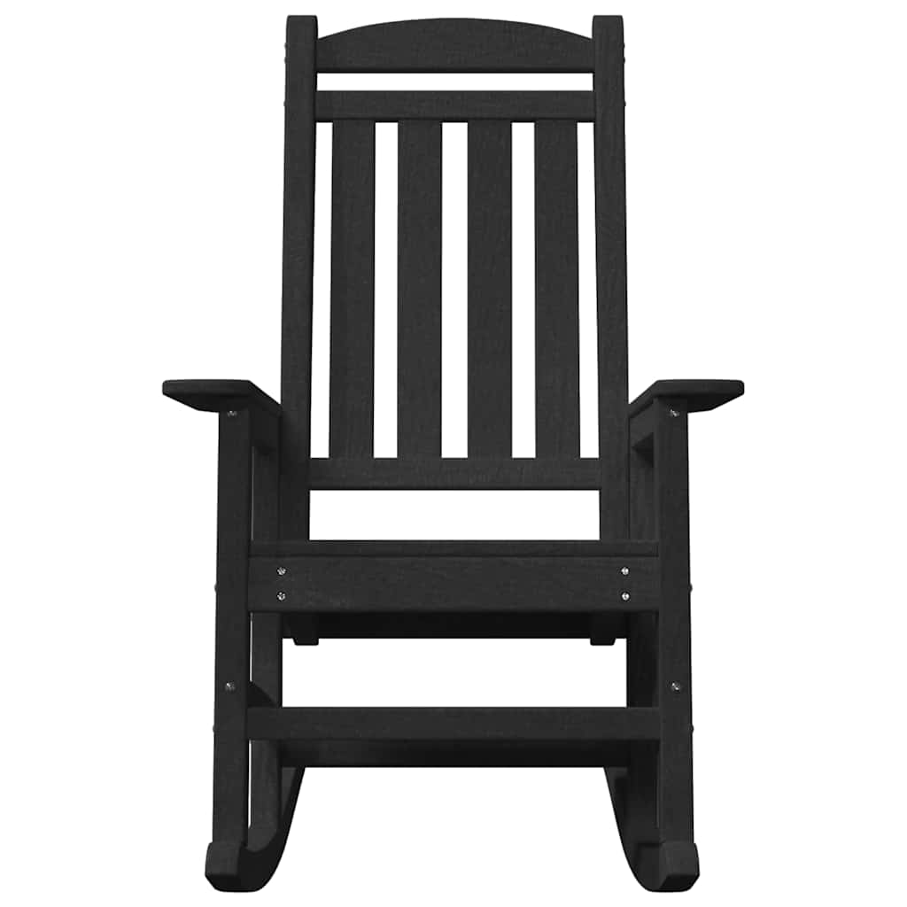 Scaune Balansoare  2 buc Negru 70x92x107.5 cm HDPE GartenMobel Dekor