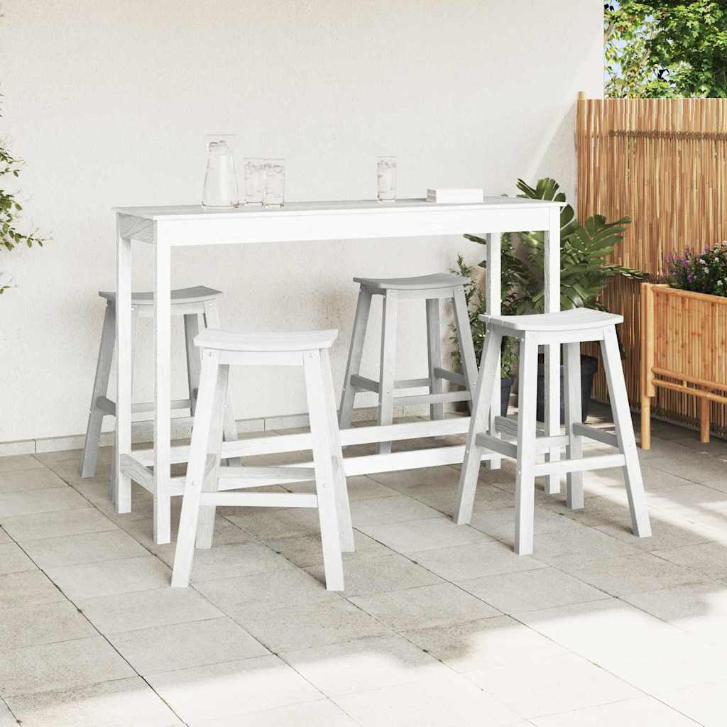 Scaune Bar  6 pcs Alb HDPE GartenMobel Dekor