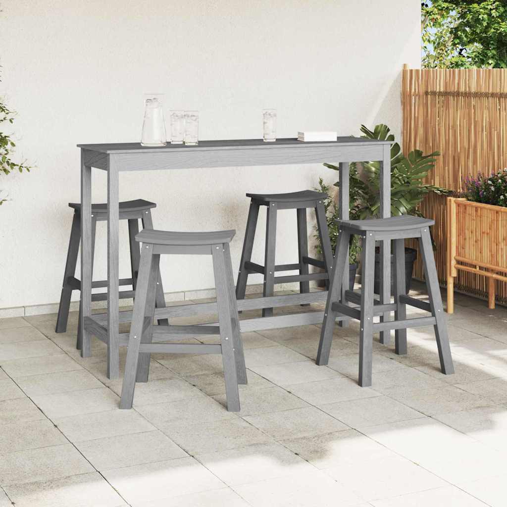 Scaune de Bar  6 buc Gri deschis HDPE GartenMobel Dekor