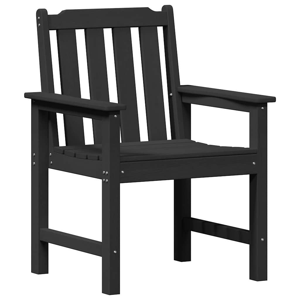 Scaune de Masă pentru Grădină  6 pcs Negre 65,5x55,5x88 cm HDPE GartenMobel Dekor