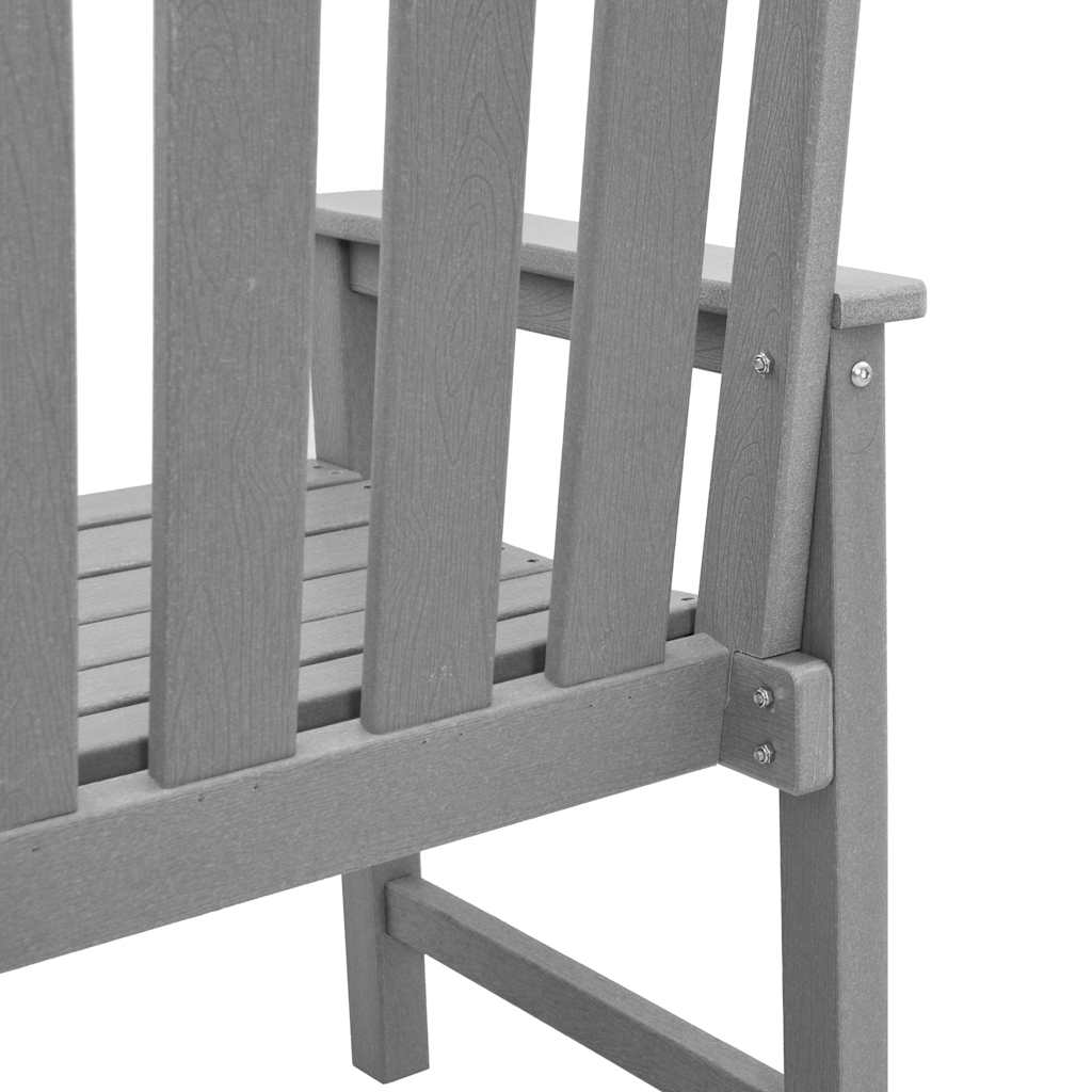 Scaune de grădină  4 pcs Gri deschis 65.5x55.5x88 cm HDPE GartenMobel Dekor