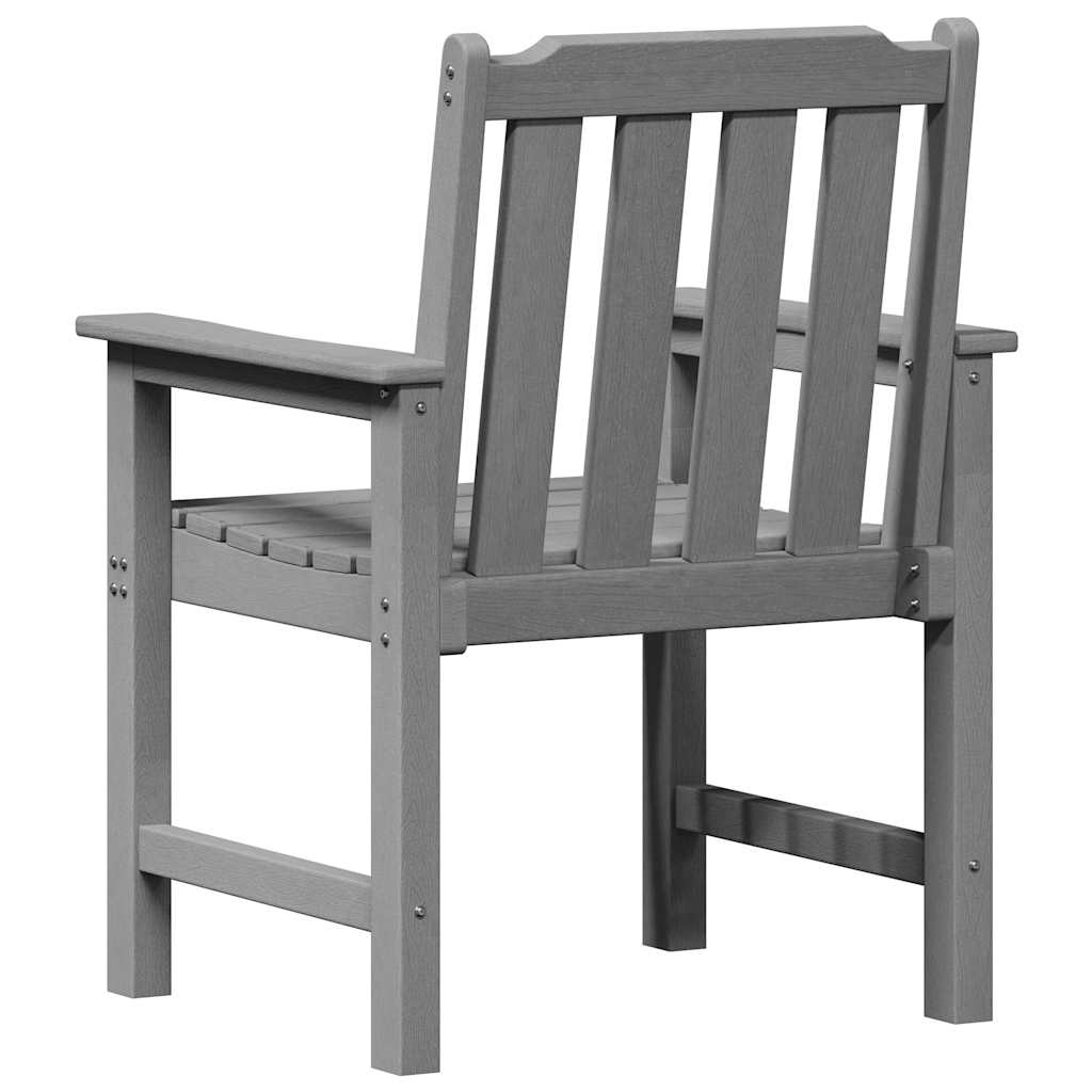Scaune de grădină  4 pcs Gri deschis 65.5x55.5x88 cm HDPE GartenMobel Dekor