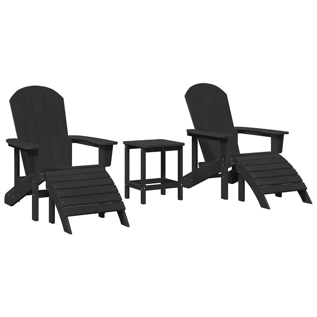 Set de lounge pentru grădină  3 piese Negru HDPE GartenMobel Dekor