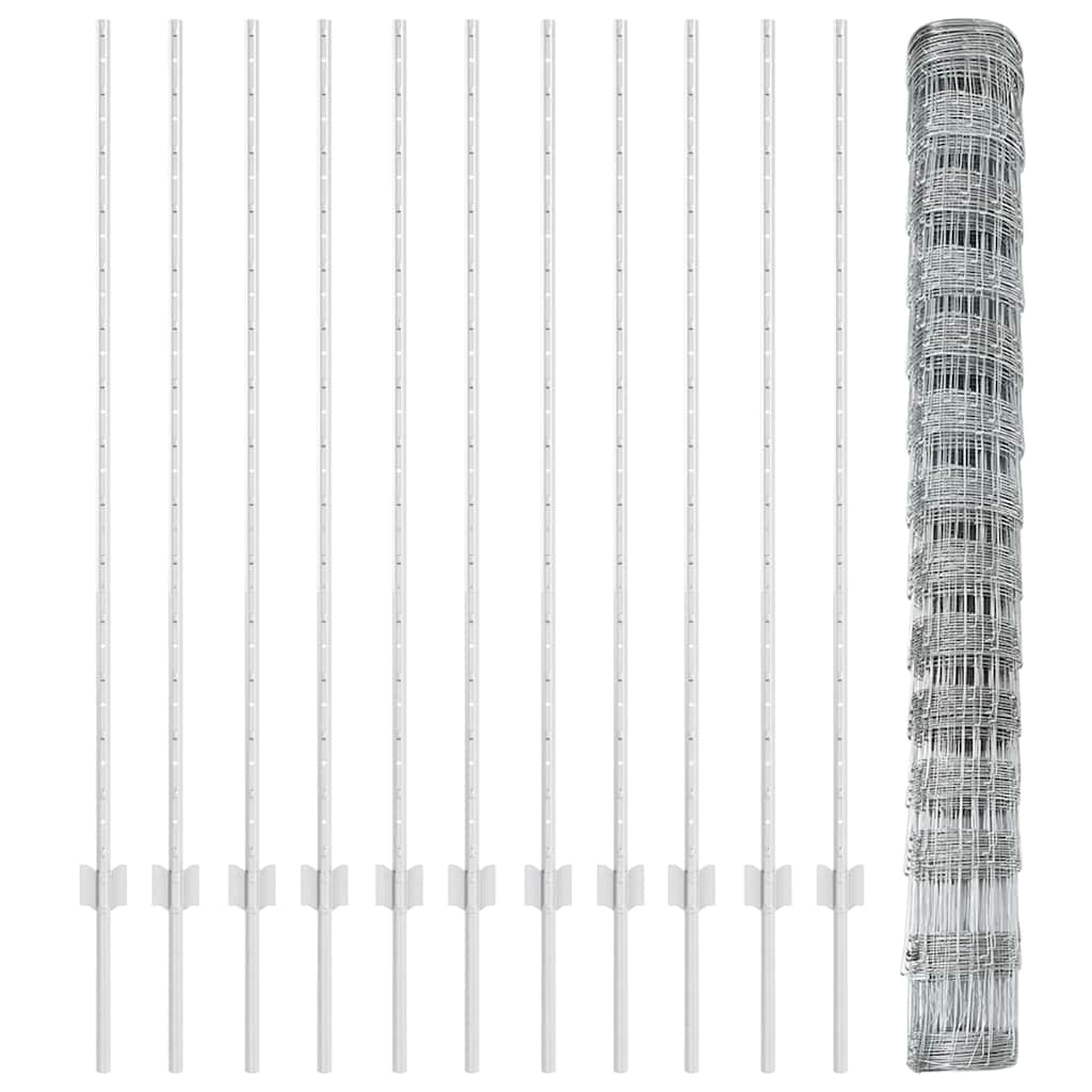 Stâlpi Gard  22 buc U-Channel 140 cm Oțel Galvanizat GartenMobel Dekor