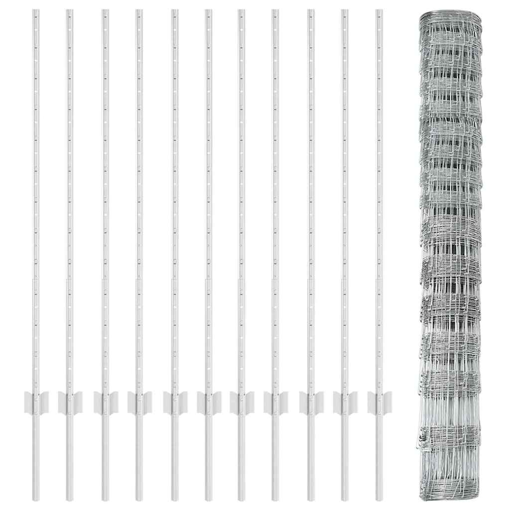 Stâlpi de Gard 22 buc U-Channel 120 cm Oțel Galvanizat GartenMobel Dekor