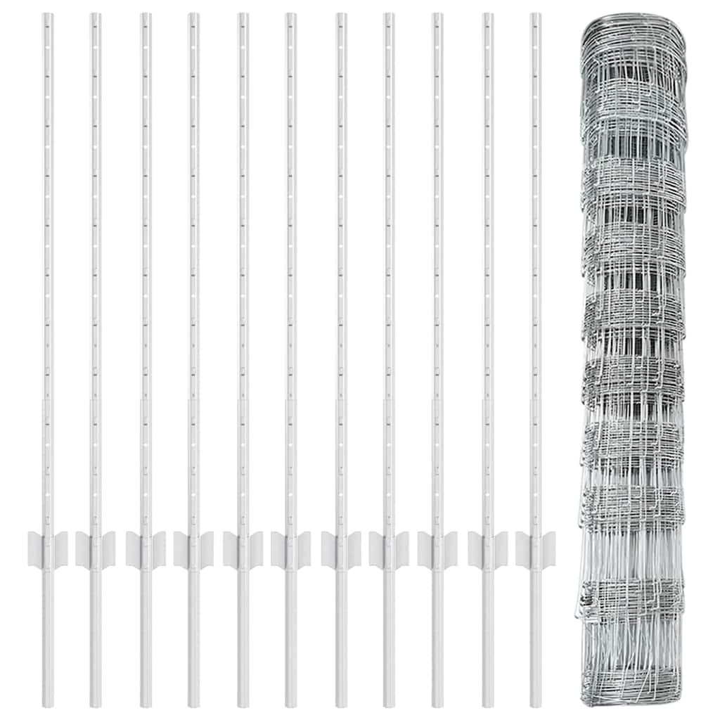 Stâlpi de gard  22 buc U-Channel 100 cm Oțel galvanizat GartenMobel Dekor