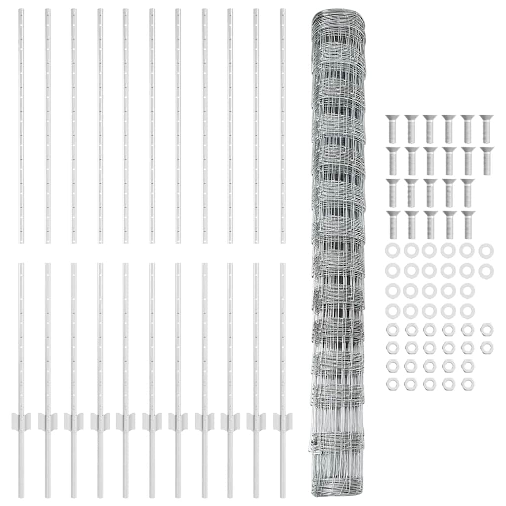 Stâlpi gard  22 buc U-Channel 140 cm Oțel galvanizat GartenMobel Dekor