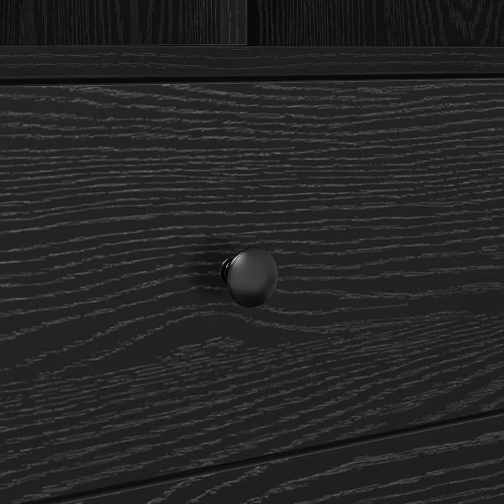 Birou cu Stocare Stejar Negru Lemn Prelucrat GartenMobel Dekor