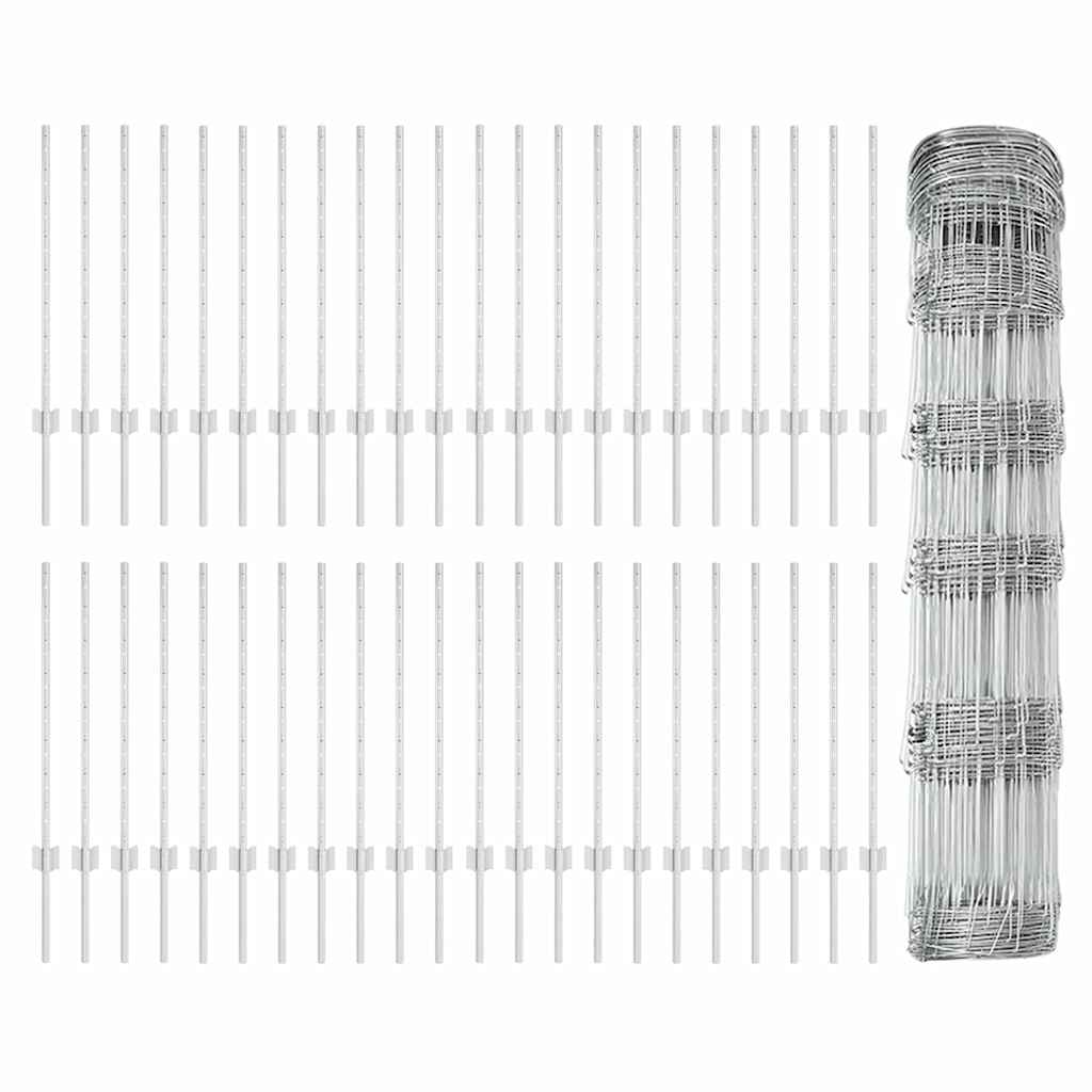 Picioare de gard  11 buc U-Channel 80 cm Oțel galvanizat GartenMobel Dekor