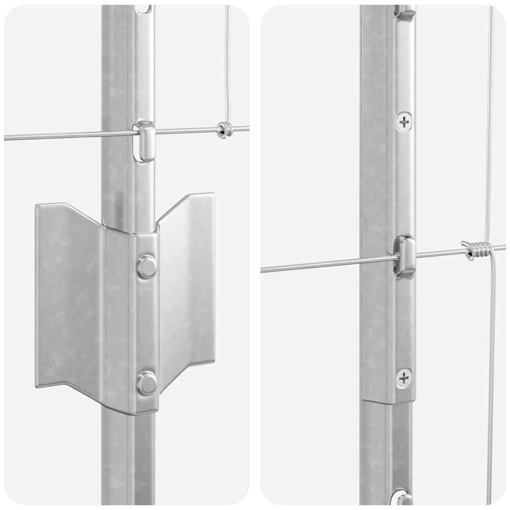 Piloni  22 buc Canale U 100 cm Oțel galvanizat GartenMobel Dekor