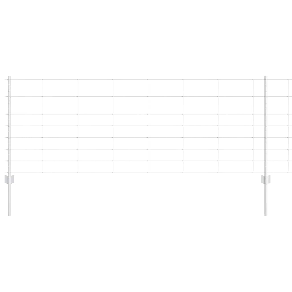 Posturi Gard  11 pcs U-Channel 80 cm Oțel Galvanizat GartenMobel Dekor