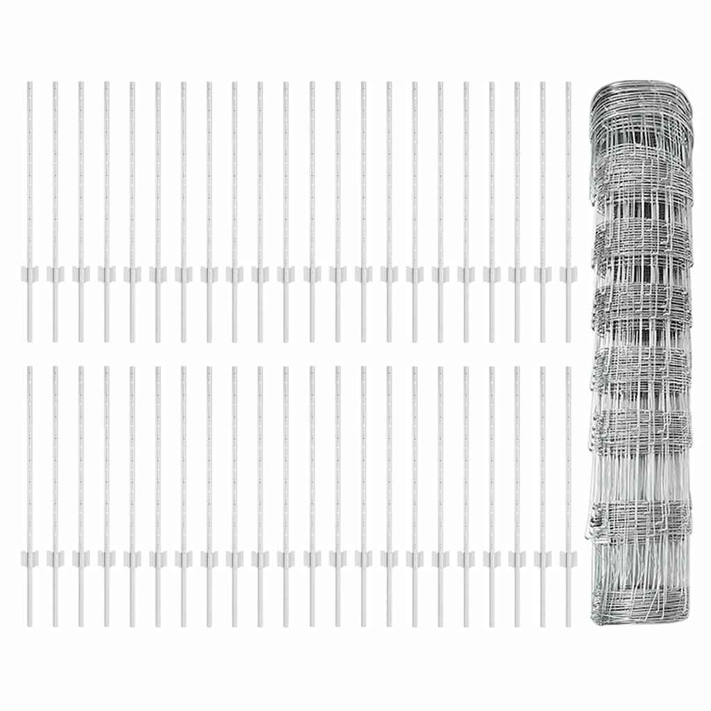 Posturi Gard  11 pcs U-Channel 80 cm Oțel Galvanizat GartenMobel Dekor