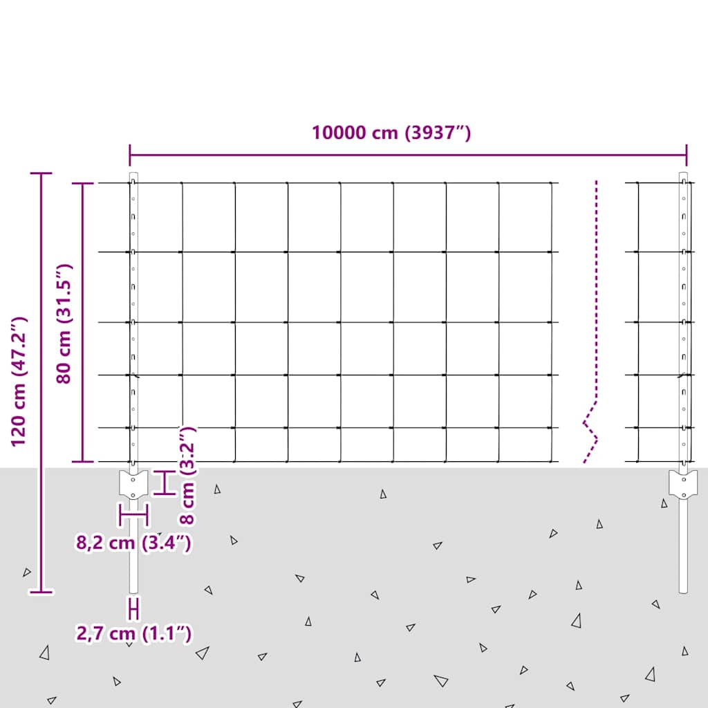 Stâlpi de gard  11 buc U-Channel 80 cm Oțel galvanizat GartenMobel Dekor