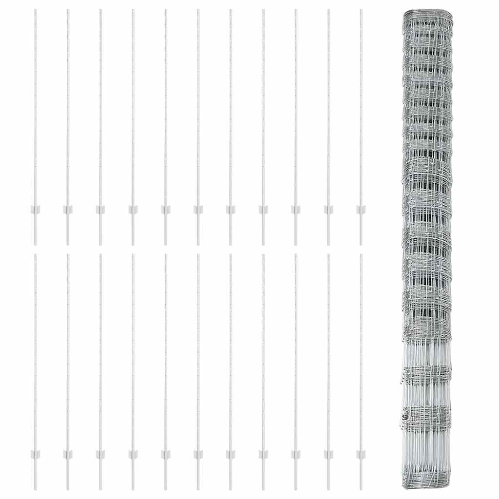 Stâlpi de gard  22 buc U-Channel 150 cm Oțel Galvanizat GartenMobel Dekor