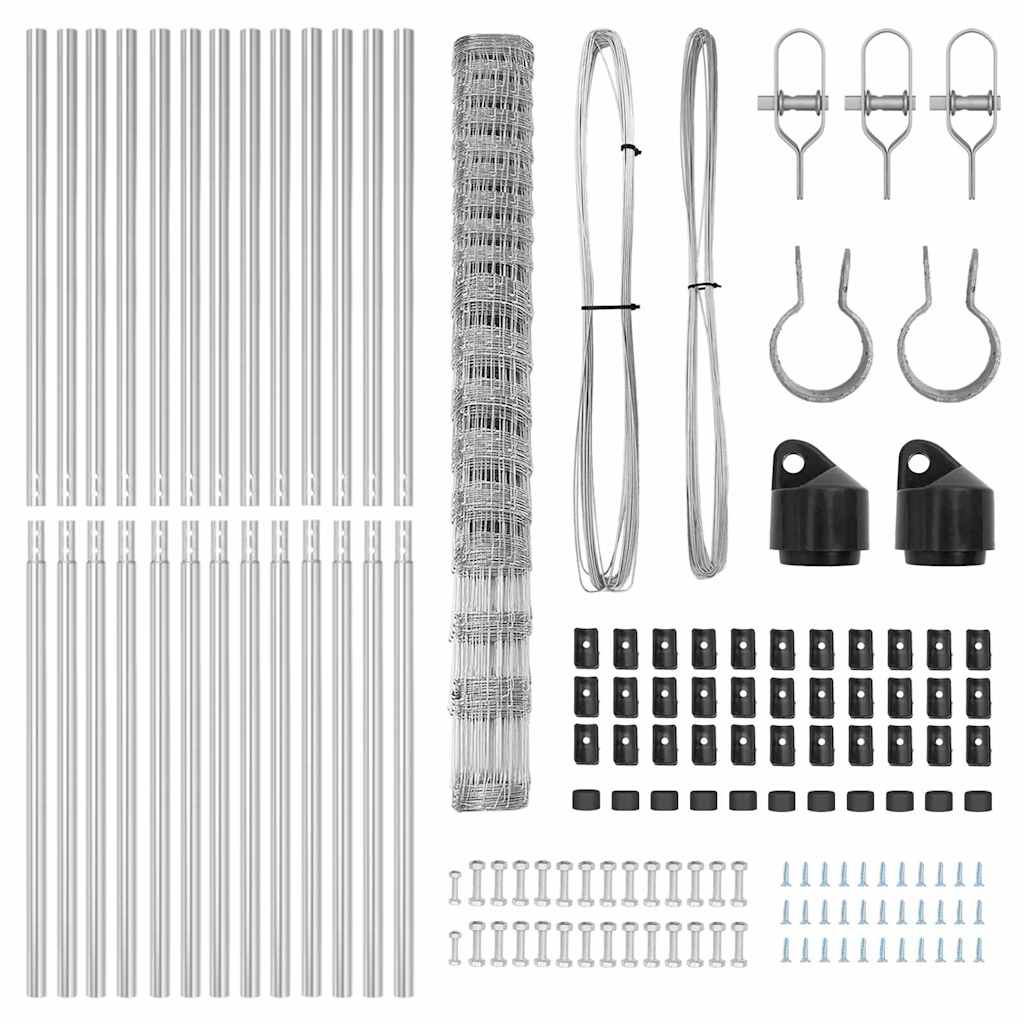 Gard de câmp 1.5x25 m din oțel galvanizat GartenMobel Dekor