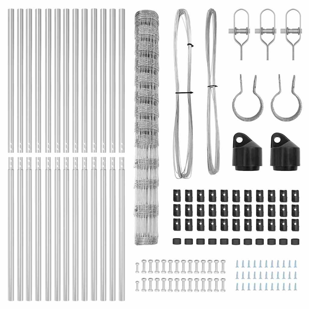 Gard de câmp 1.5x25 m din oțel galvanizat GartenMobel Dekor