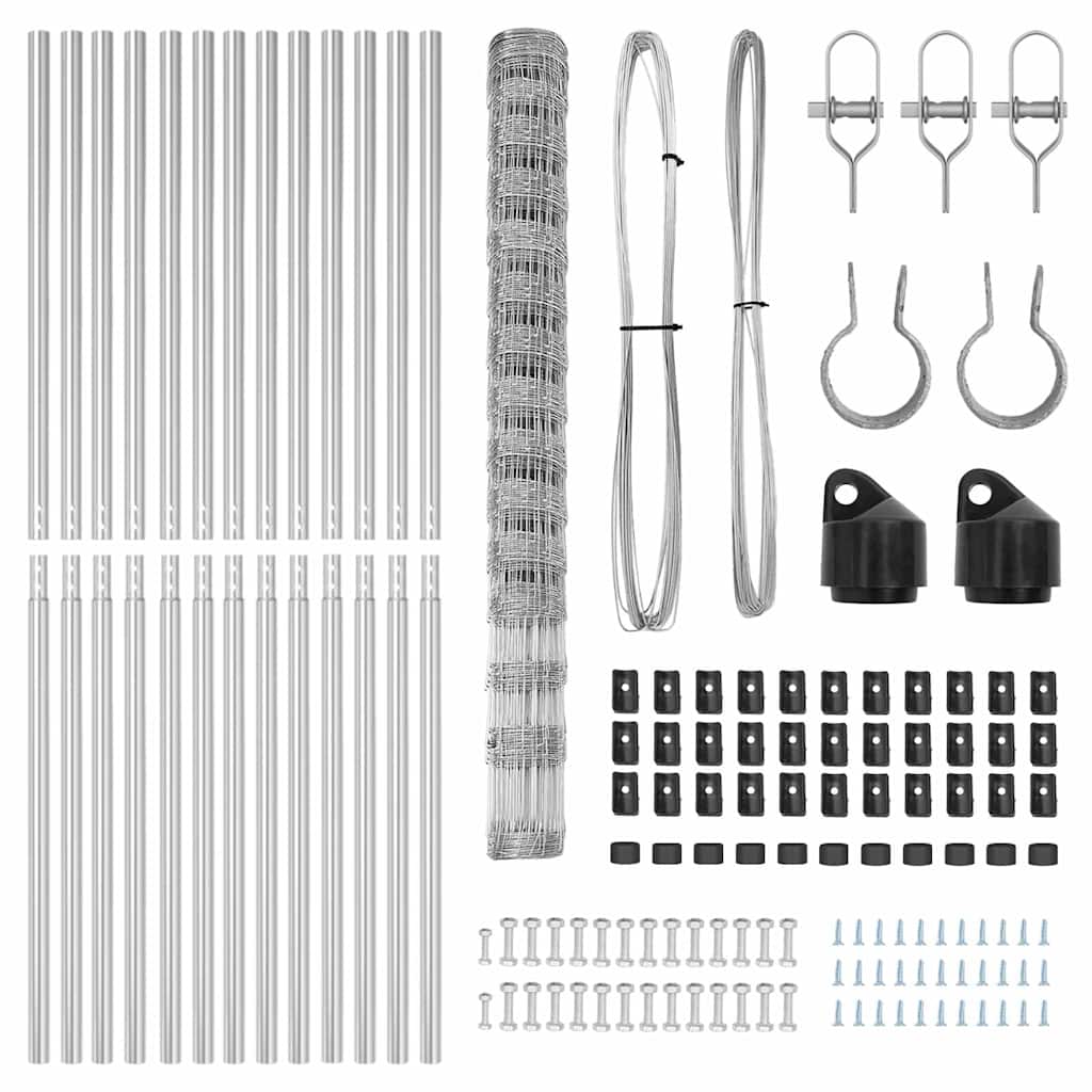 Gard de teren 1.6 x 25 m din oțel galvanizat GartenMobel Dekor