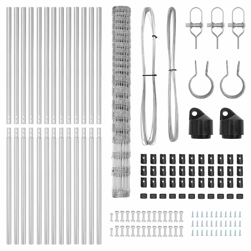 Gard de teren 1x25 m Oțel galvanizat GartenMobel Dekor