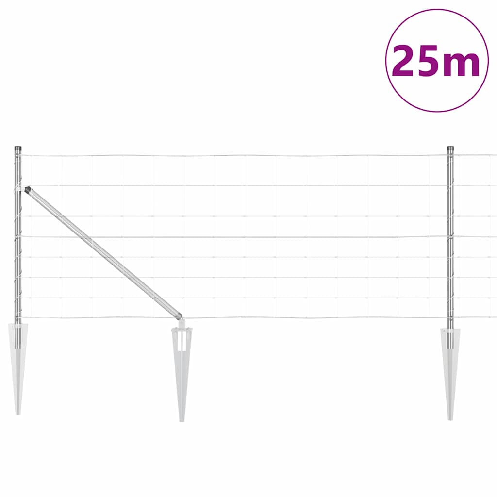 Gard 0.8x25 m din oțel galvanizat GartenMobel Dekor