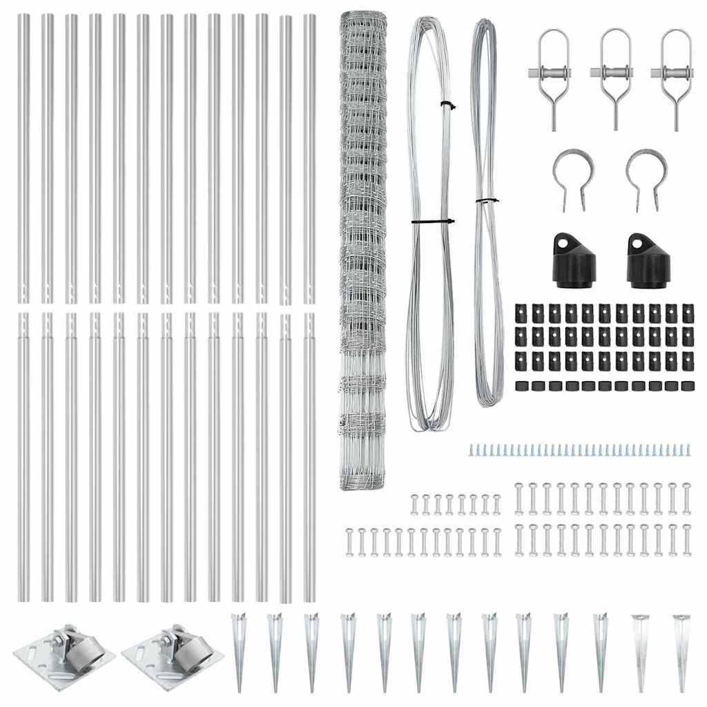 Gard de Câmp 1.6x25 m din Oțel Galvanizat GartenMobel Dekor