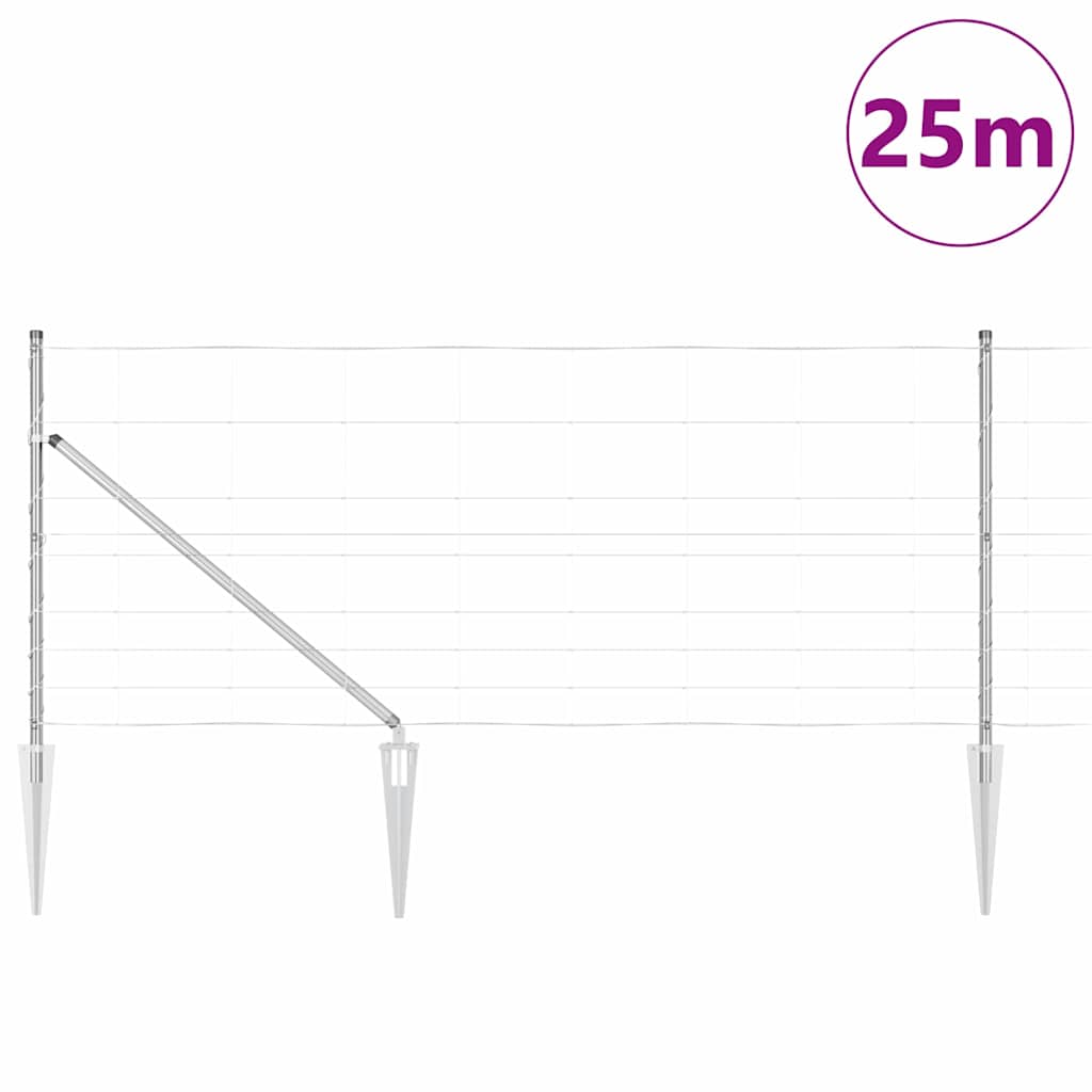 Gard de Fiecare 1x25 m din Oțel Galvanizat GartenMobel Dekor