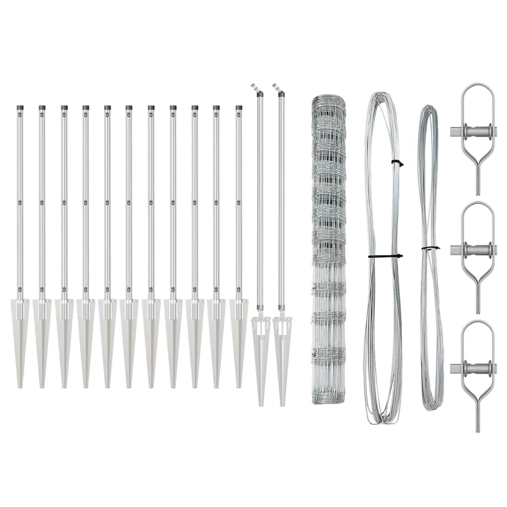 Gard de câmp 1.4x50 m Oțel galvanizat GartenMobel Dekor