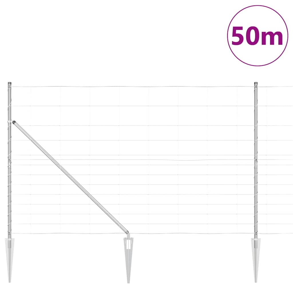 Gard de câmp 1.5x50 m din oțel galvanizat GartenMobel Dekor