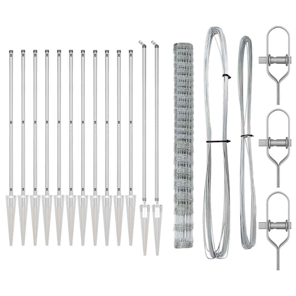 Gard de câmp 1.6x25 m din oțel galvanizat GartenMobel Dekor