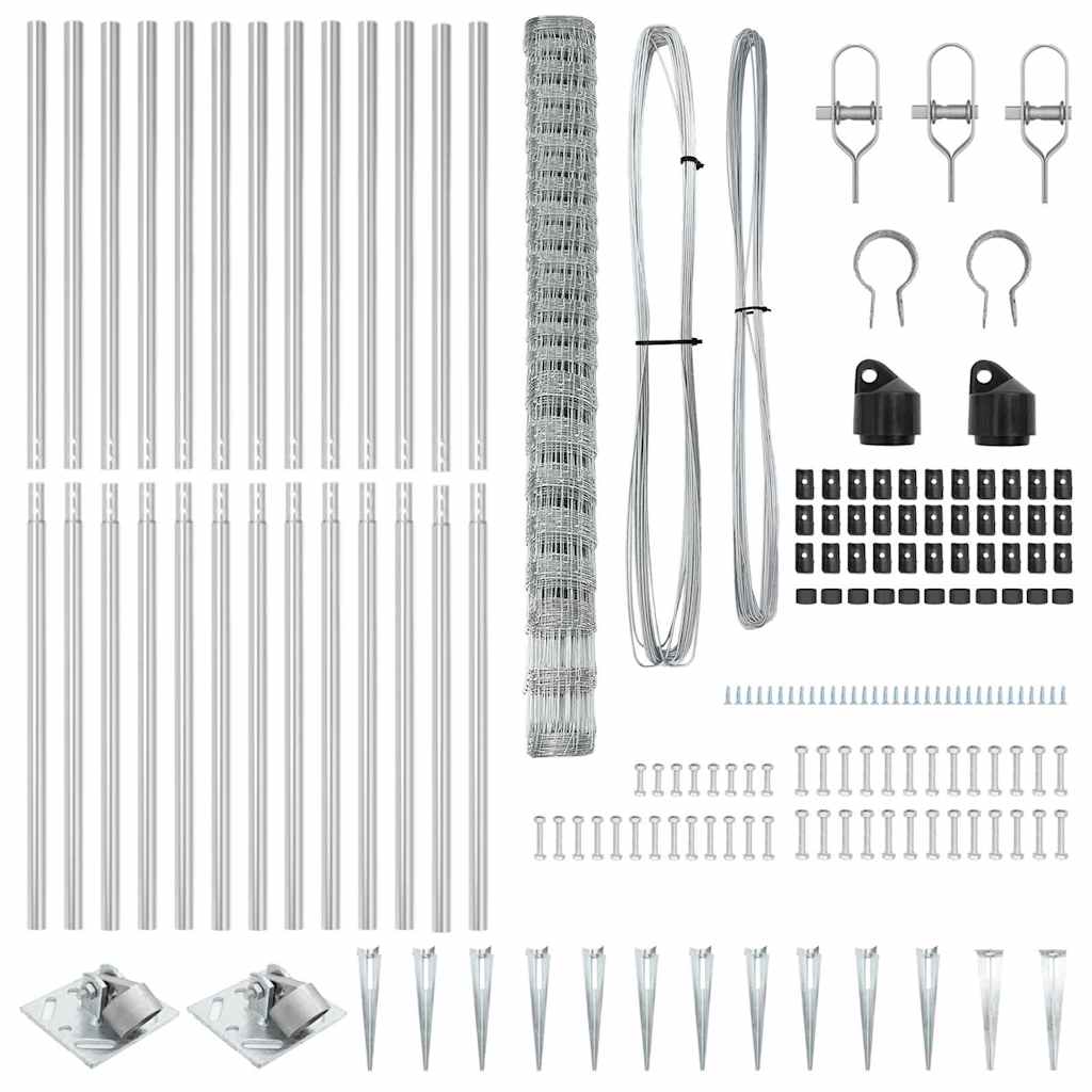 Gard de câmp 1.6x25 m din oțel galvanizat GartenMobel Dekor