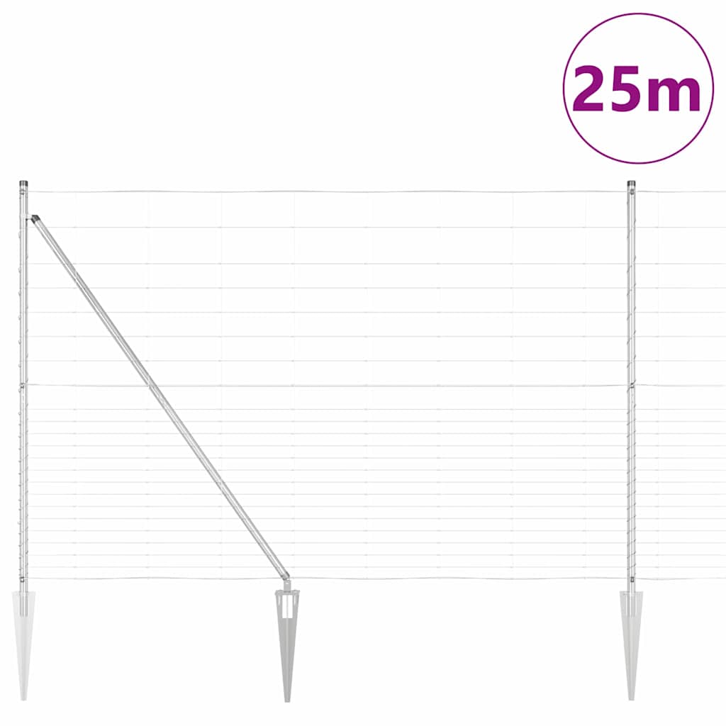 Gard de câmp 1.6x25 m din oțel galvanizat GartenMobel Dekor