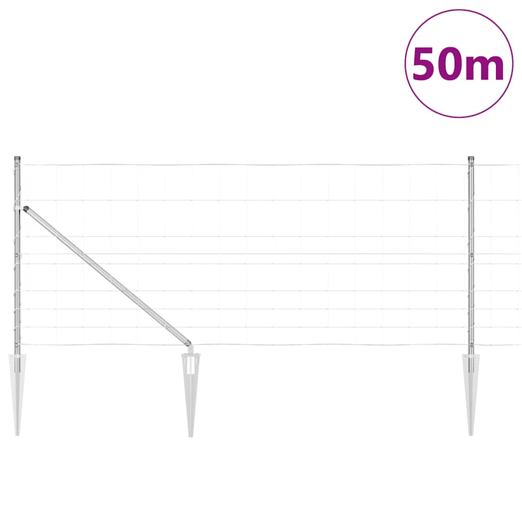 Gard de câmp 1x50 m din oțel galvanizat GartenMobel Dekor