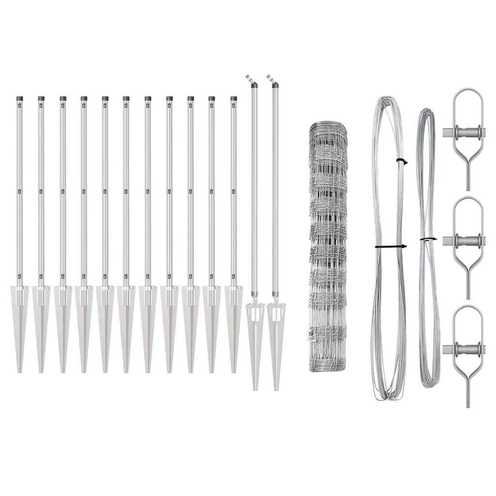 Gard de câmp 1x50 m din oțel zincat GartenMobel Dekor