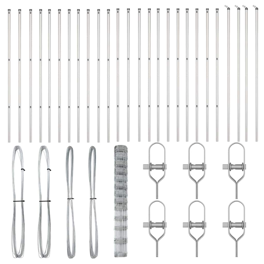 Gard de teren 1.5x50 m din oțel galvanizat GartenMobel Dekor