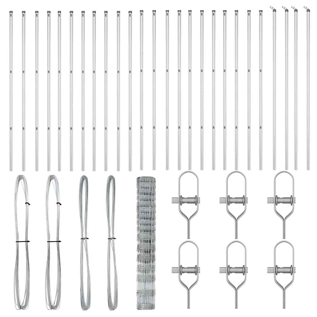 Gard pentru teren 1,2 x 50 m din oțel galvanizat GartenMobel Dekor