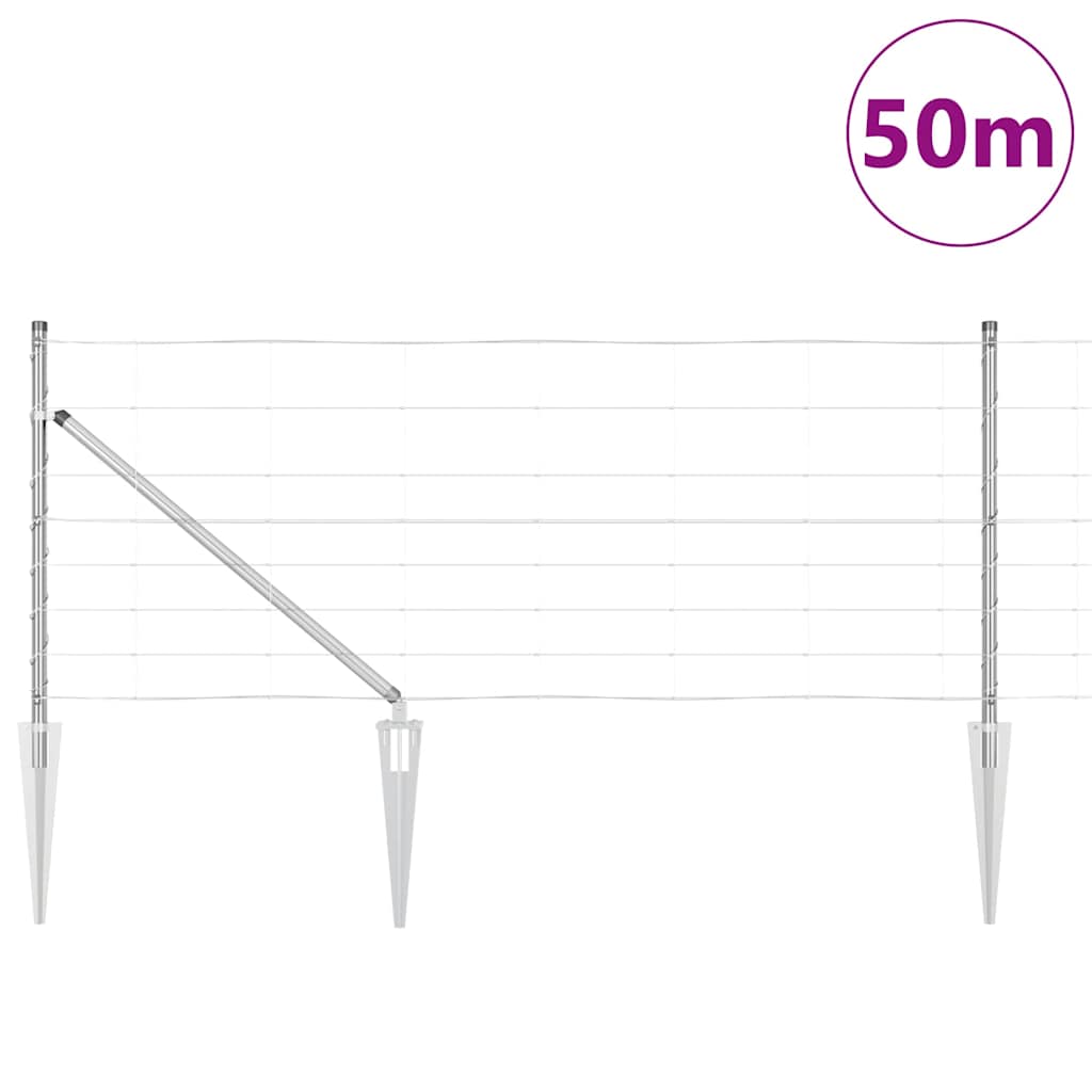 Plasa de câmp 0.8x50 m din oțel galvanizat GartenMobel Dekor