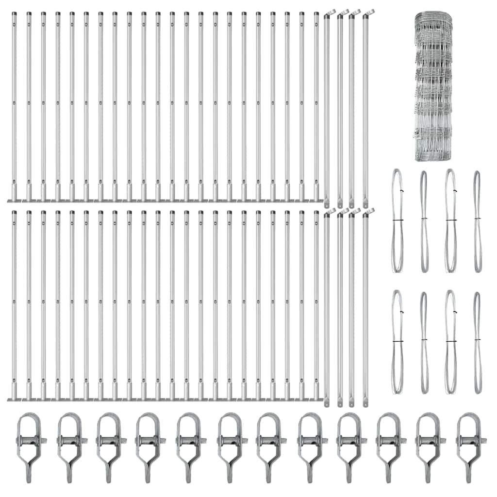 Gard de câmp 0,8x100 m din oțel galvanizat GartenMobel Dekor