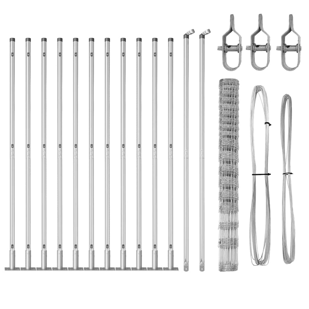 Gard de câmp 1,5x25 m din oțel galvanizat GartenMobel Dekor