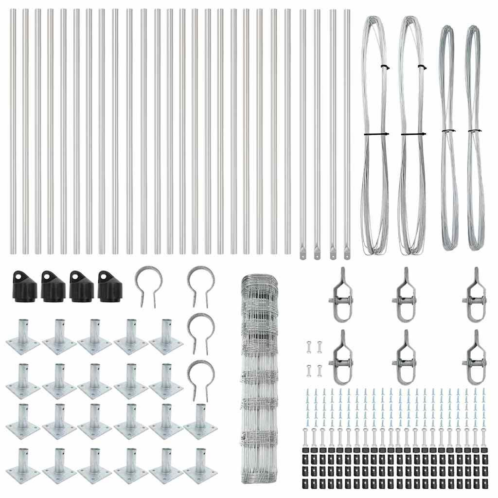 Gard de câmp 1x50 m Oțel galvanizat GartenMobel Dekor