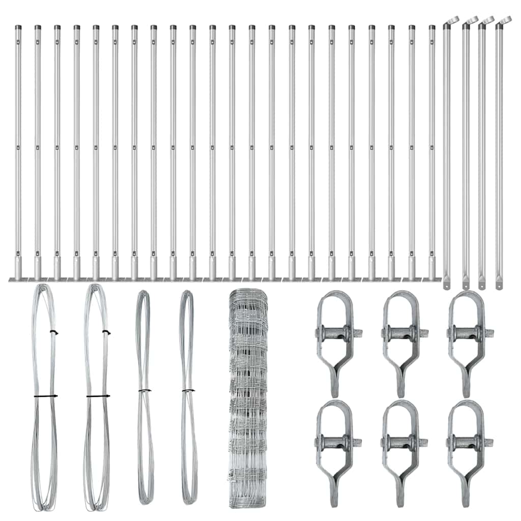 Gard de camp 1x50 m din oțel galvanizat GartenMobel Dekor