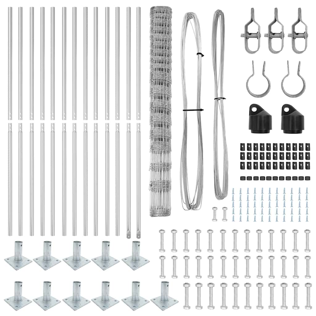 Gard de teren 1.5x25 m din oțel galvanizat GartenMobel Dekor