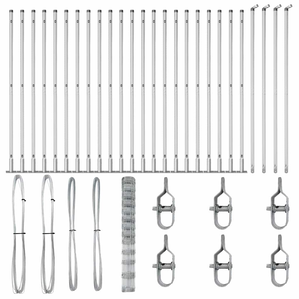 Gard de teren 1.5x50 m din oțel galvanizat GartenMobel Dekor
