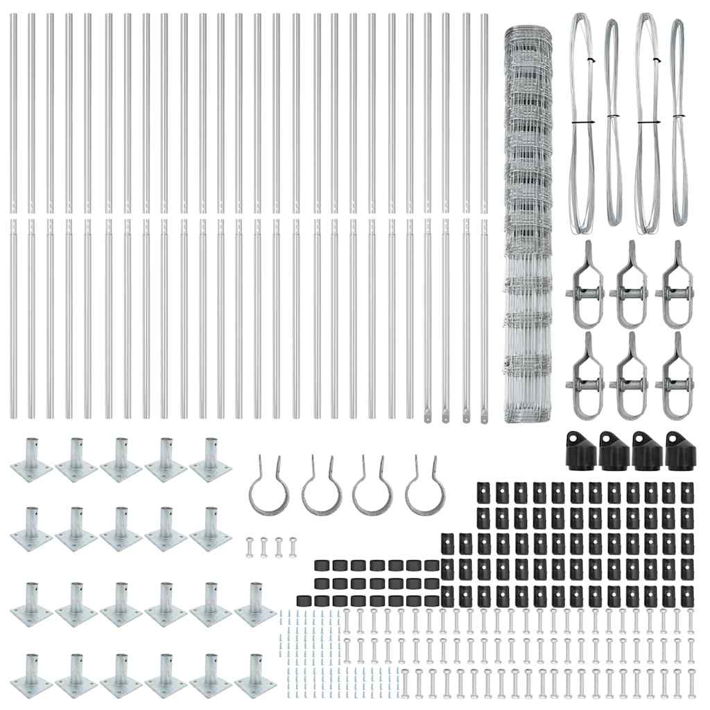 Gard de teren 1.5x50 m din oțel galvanizat GartenMobel Dekor