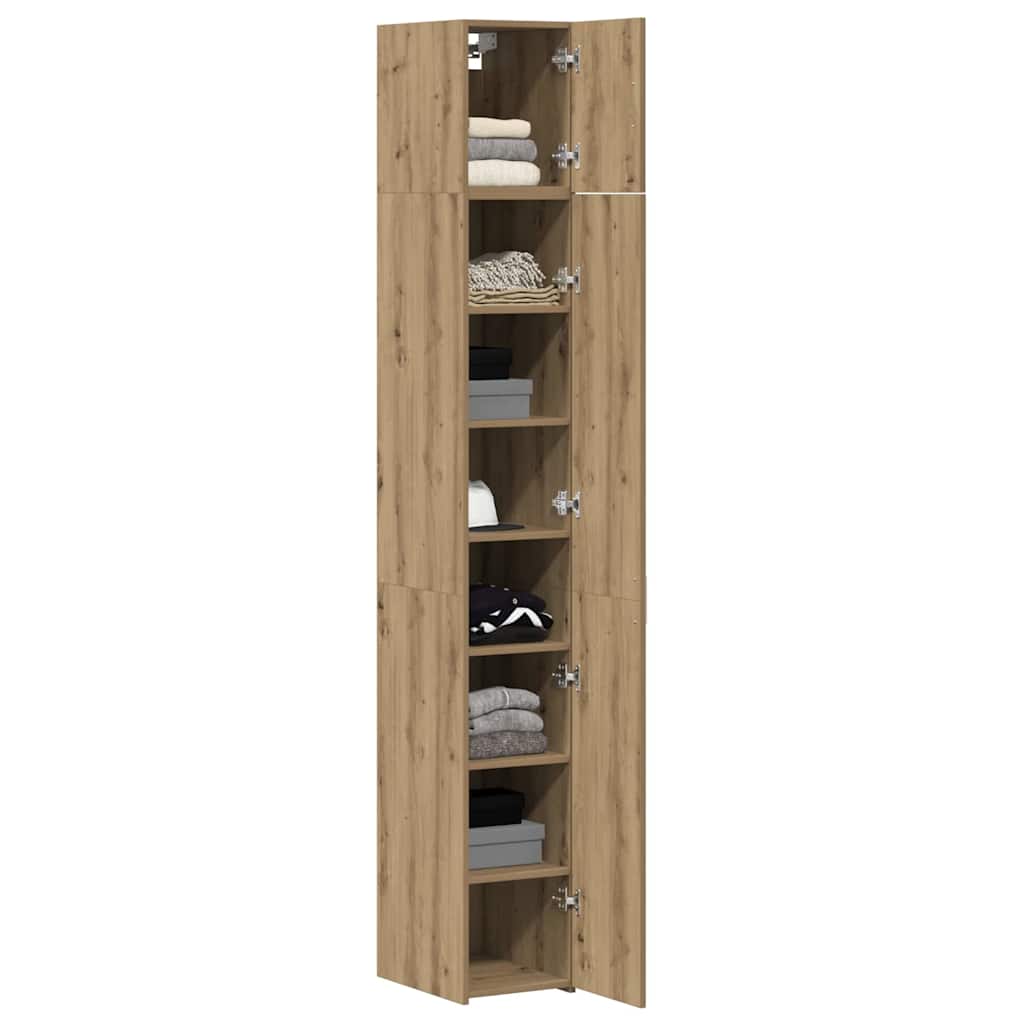 Dulap de Stocare Subțire Stejar 30x42.5x225 cm Lemn prelucrat GartenMobel Dekor