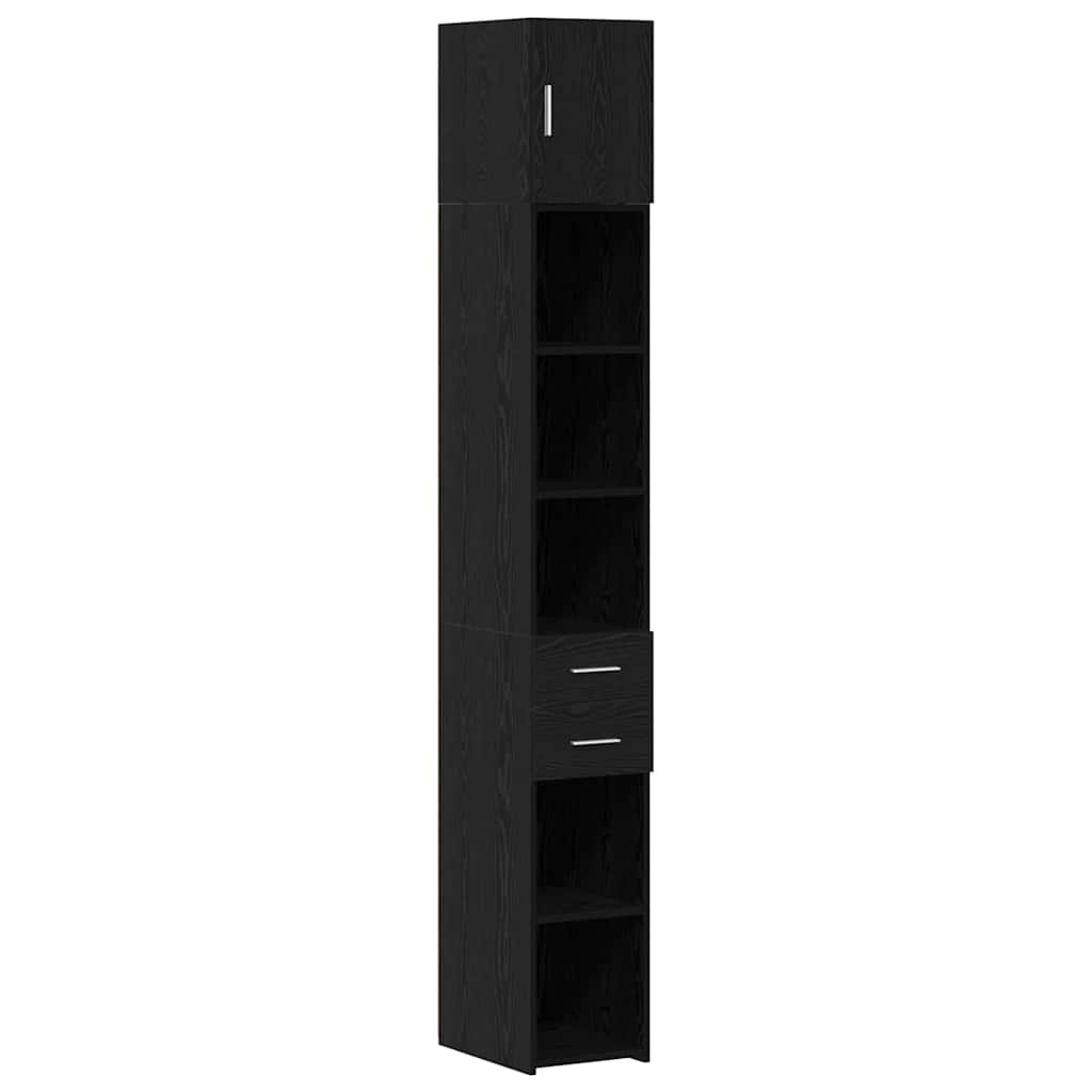 Cabinet de Depozitare Slim  Stejar Negru 30x42.5x225 cm Lemn Stratificat GartenMobel Dekor