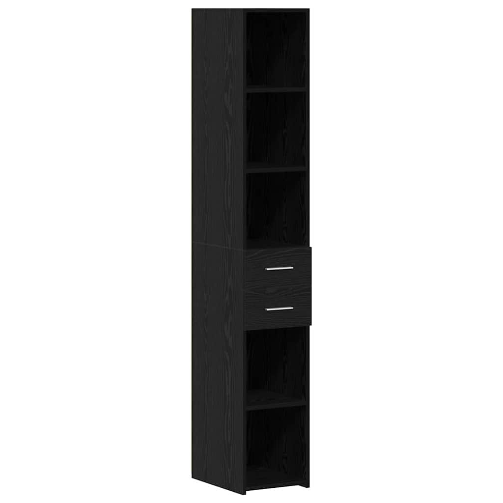 Cabinet de Depozitare Slim  Stejar Negru 30x42.5x225 cm Lemn Stratificat GartenMobel Dekor
