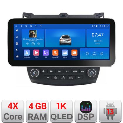 Navigatie Honda Accord 2004-2008 K-accord Edotec 4+64 12.3 inch Incell 1K android Wifi 5Ghz gps internet  Q CarStore Technology